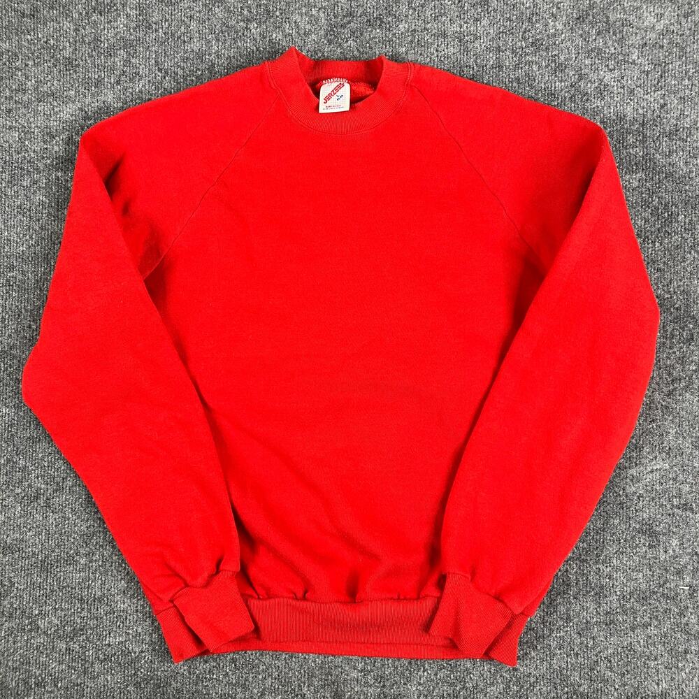 Jerzees Sweatshirt Mens Size Large‎ Red Pullover Crewneck Vintage Casual